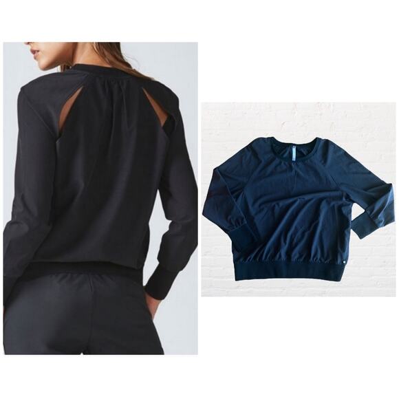 Fabletics Lola Cut Out Back Pullover Top long sleeve - Picture 1 of 10